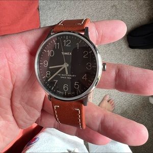Timex The Waterbury Edition Brown Leather Watch - never worn!